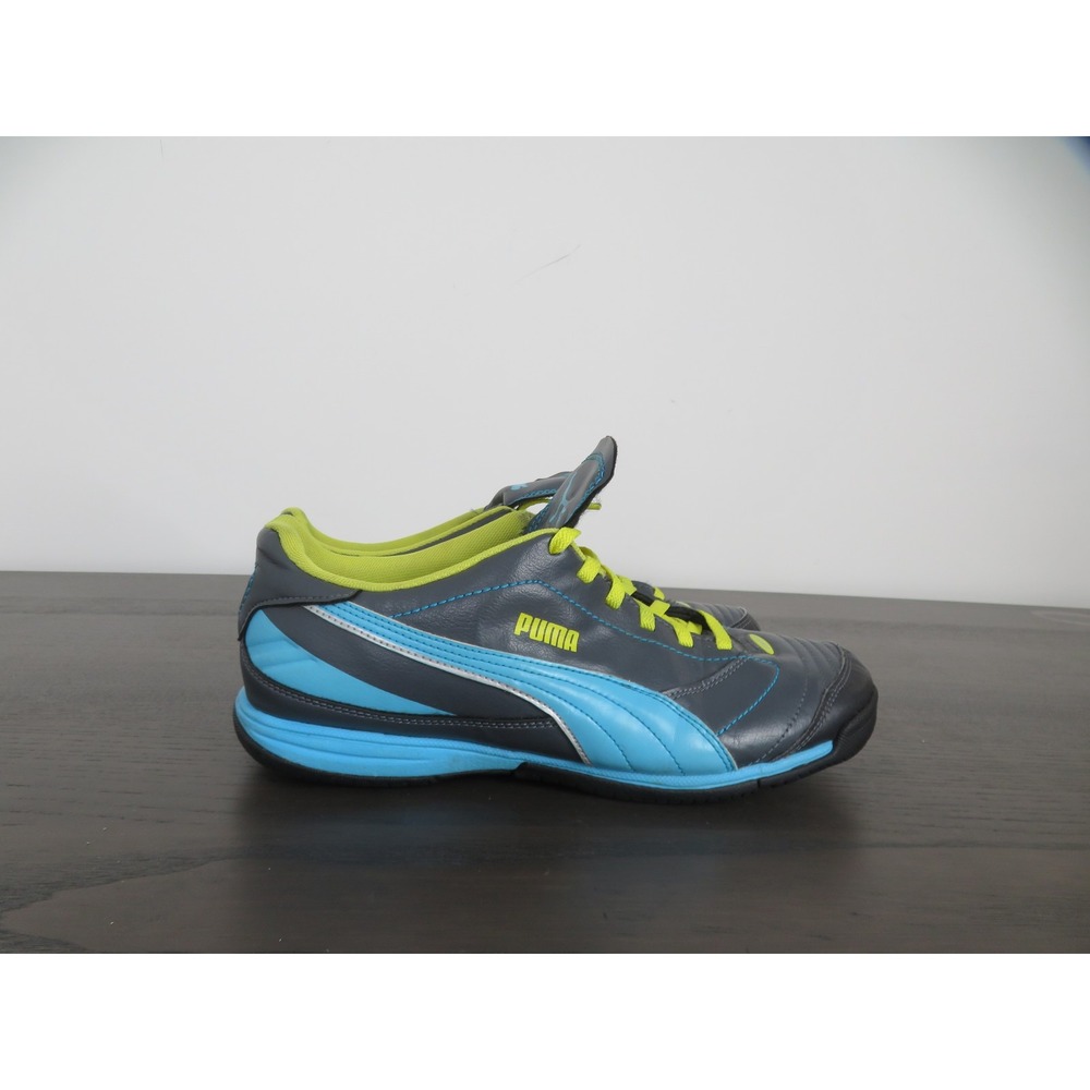 Puma Esito Shoes Womens 9 Gray Blue Indoor Soccer Trainer Sneakers 102209 06
